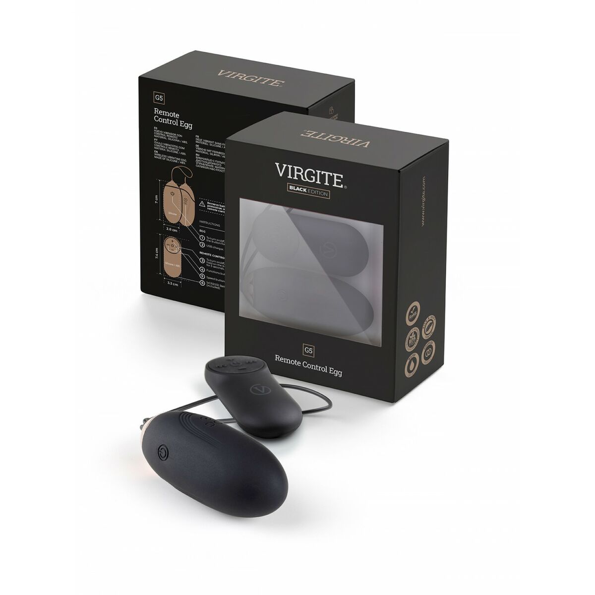 Vibrators Egg Virgite Melns